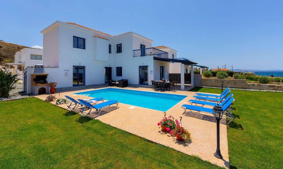 Pomos Villa | Beachfront 3 bed villa with sea views.