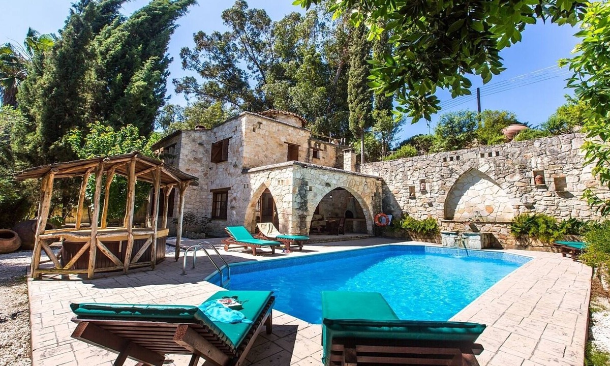 Miliou Villa | Fantastic Stone Villa, Private Pool, Sauna, Jacuzzi Hot Tub in the Idyllic location of Miliou!