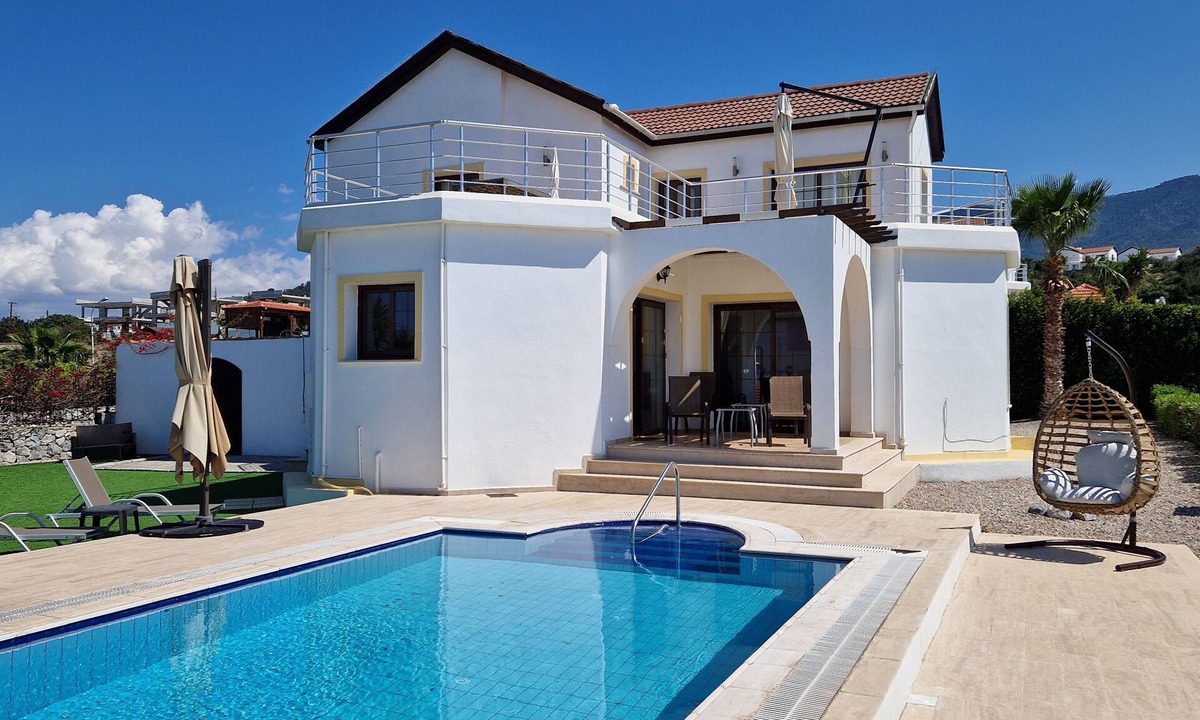 Esentepe Villa | Large private villa with pool & gardens, stunning sea, sunset & mountain views