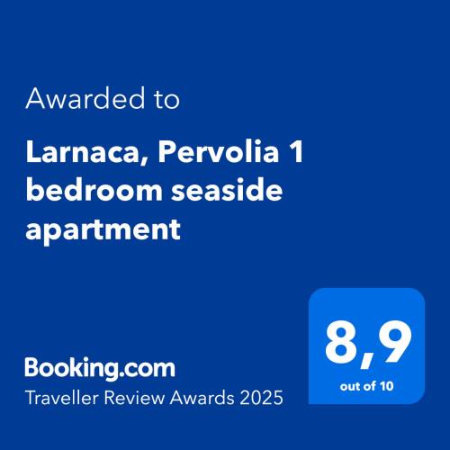 Pervolia Apartment | Larnaca, Pervolia 1 bedroom seaside apartment