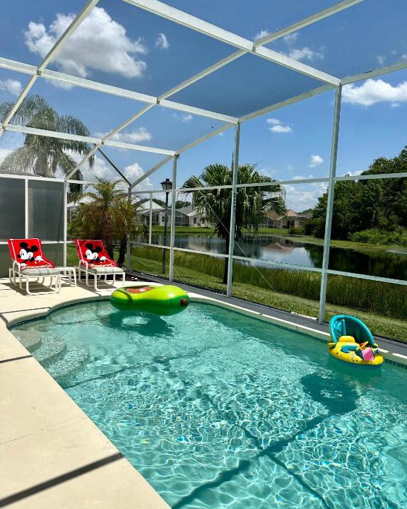 Chatham Park House | Private pool with a beautiful view overlooking the lake! Near Disney - Universal