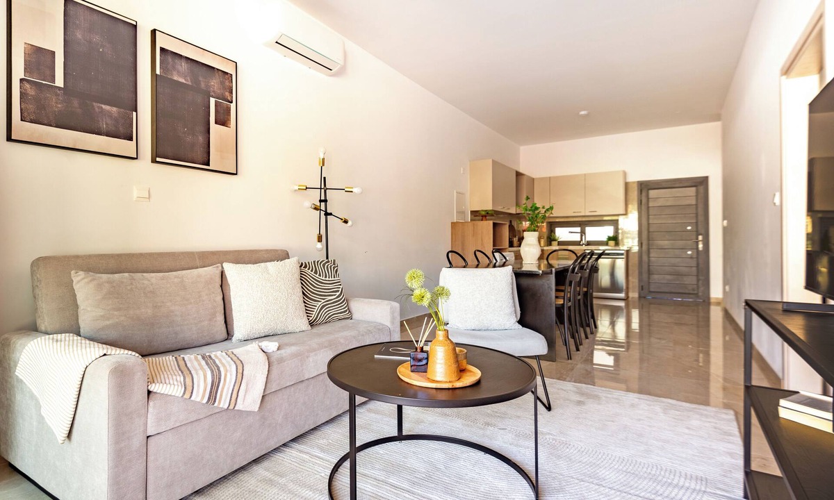 Agios Tychon Apartment | Sanders River Plaza - Cool 2-Bdr Apt with Balcony