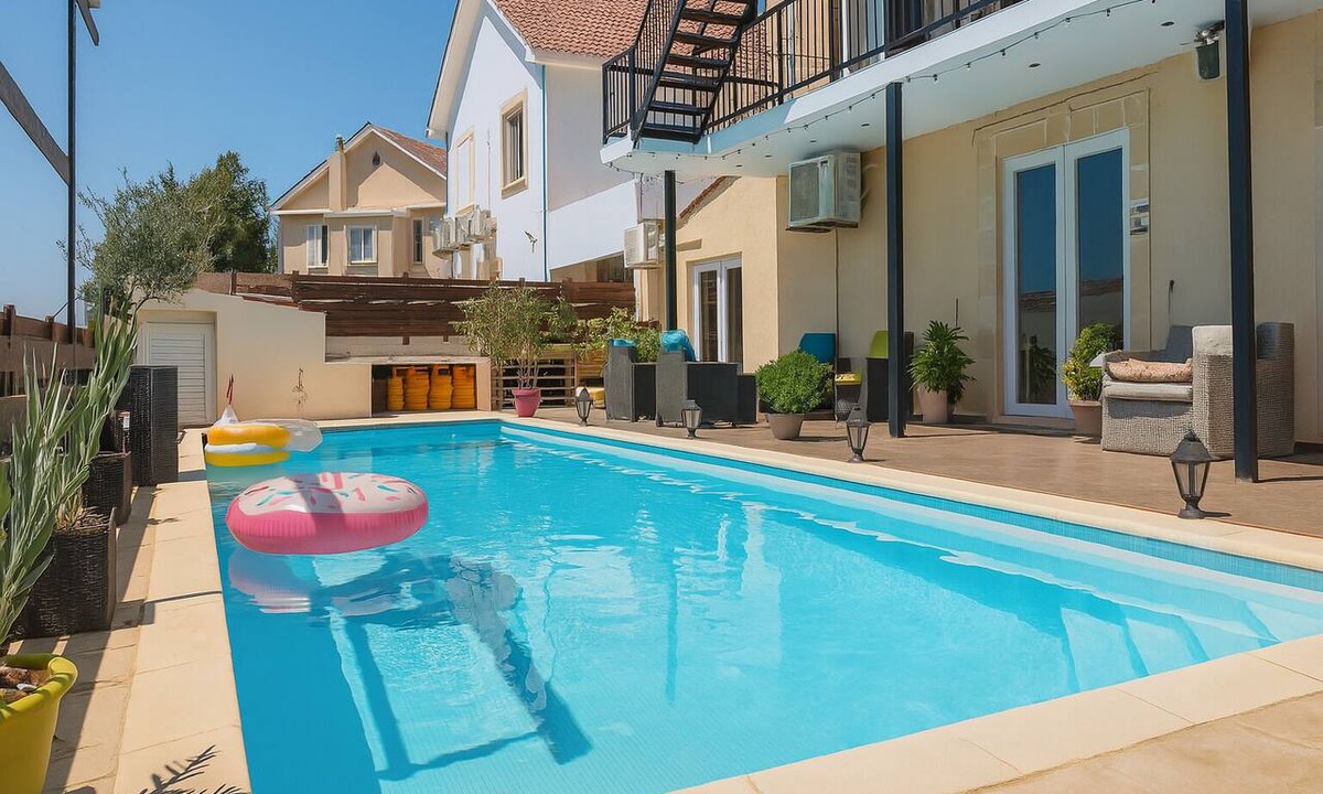 Oroklini Bed & Breakfast | Sea View Oasis: Private Room, Pool, Beach & Gym