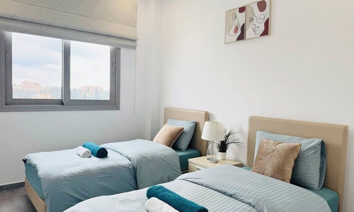 Universal Apartment | Sunny 2BR at Elysia Park w/Balcony, Outdoor & Heated Pool, Gym - Central Paphos