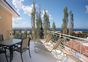 Penthouse Sea View Apartment in Tala, Paphos, Cyprus in quiet location with pool