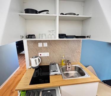 Limassol Apartment | Modern Studio 8 Balcony Kitchenette Bathroom