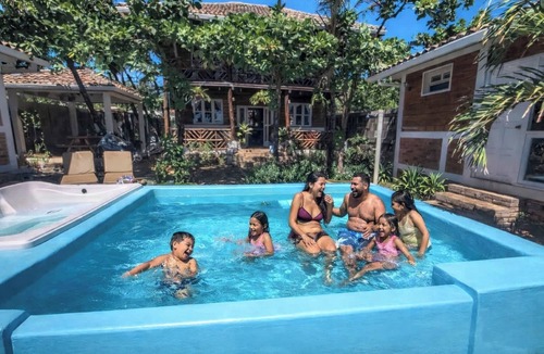 Pochomil Cabin | 2 Beachfront casitas for 8 w Pool & AC, Wifi