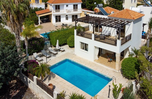 Pegeia Villa | 3 bedroom , 2 Bathroom Villa With Sea Views And Private swimming Pool, central.