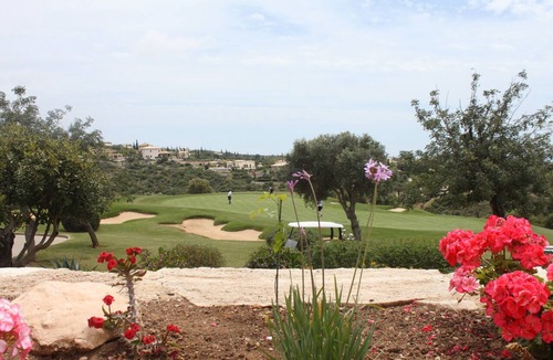 Aphrodite Hills Apartment | Aphrodite Hills Garden Apartment With Panoramic Golf & Sea Views. Free WIFI.