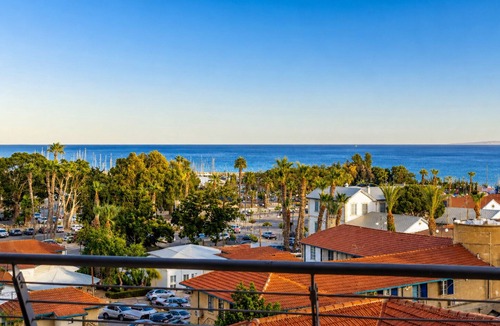 Larnaca Apartment | Best Seaview in Larnaca - 2 BDR Apt - 3 Min Walk to Beach l Private Parking