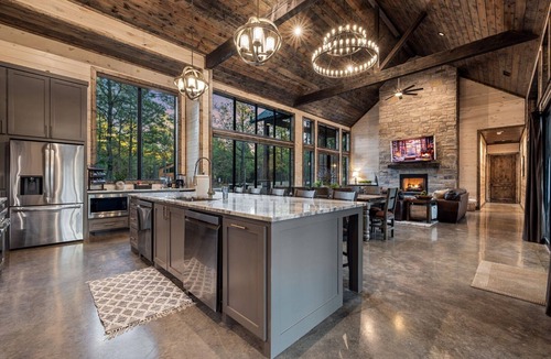 Pickens Cabin | Cabins your kids will talk about for years-Dual Cabin Retreat: Heated Pool, Pond & Slide
