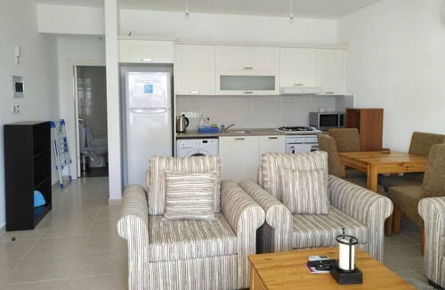Ghaziveran Apartment | Cozy Mediterranean Flat on Beach, West Coast of Northern Cyprus at Gaziveren