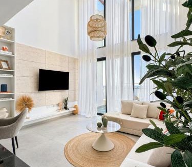 Vasilia Apartment | ELLI Azure Loft & 2-Floor Boho Duplex with Rooftop Terrace & Infinity View