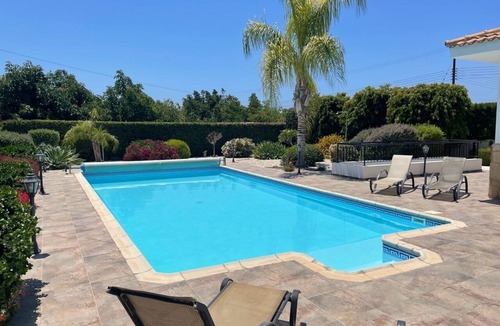 Pegeia Villa | Fabulous 3 Bed 3 Bath Villa With Large heated 10M Pool .Heating extra charge