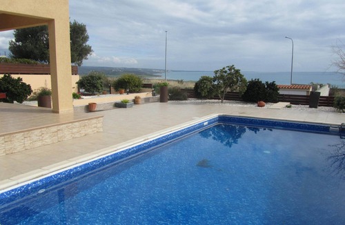 Pissouri Villa | Fantstic Panoramic sea view. Big private pool , landscaped garden . Free - WiFi