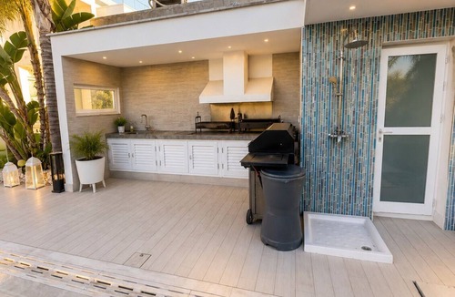 Larnaca House | Luxury Seafront Villa | Private Beach, Pool&Garden
