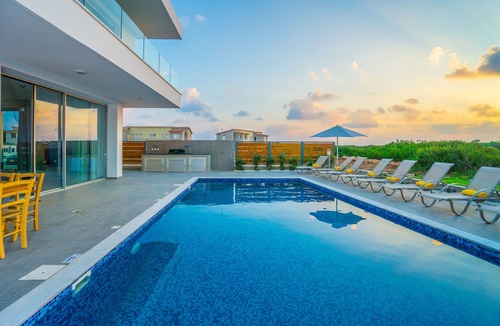Pegeia Villa | Modern Architecture & Cyprus Beauty: 5BR Villa with Sweeping Sea Views