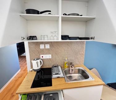 Limassol Apartment | Modern Studio 8 Balcony Kitchenette Bathroom