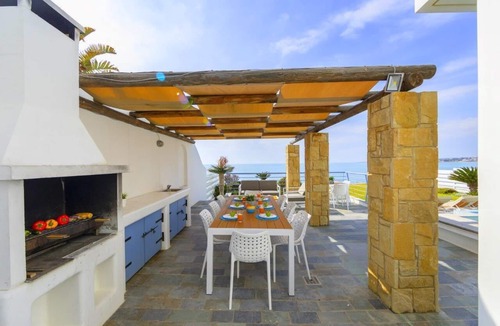 Kissonerga Villa | Nautilus Beach Villa, beachfront private 5-bed villa, amazing sea/sunset views