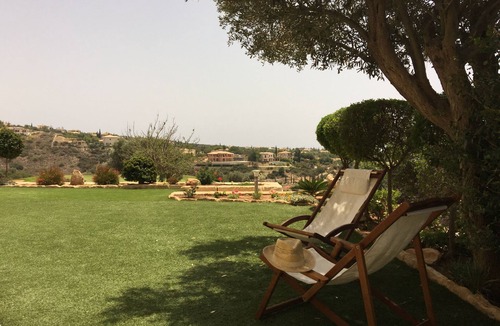 Aphrodite Hills Apartment | Panoramic Golf & Sea Views From Lux Apartment & Private Garden. Free WIFI/UK TV