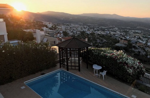 Peyia Town Villa | Peyia: House/Villa - Peyia Pool villa in the south of Cyprus (Greece side) with panoramic view over 20km