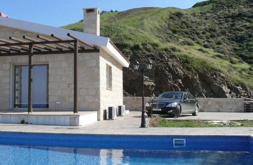 Pomos Villa | Romantic 3-bed villa w/fireplace & pool overlooking the Mediterranean