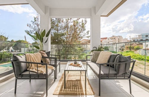 Agia Fyla Apartment | Sanders Triple - Lovely 1-Bdr Apt with Balcony