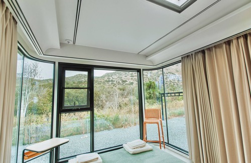 Agios Theodoros Cabin | Space shuttle around mountains - Geometry Park