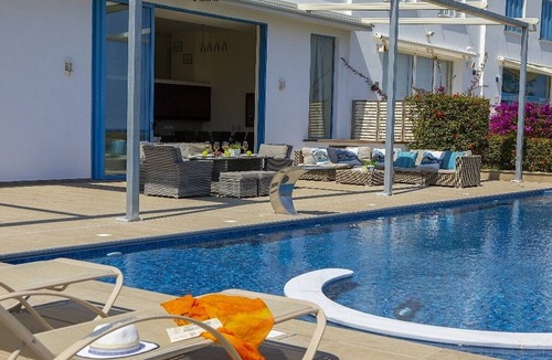 Protaras Villa | Stunning Sea Front Villa in the heart of Protaras, Private Pool, Large Garden & Panoramic Views!