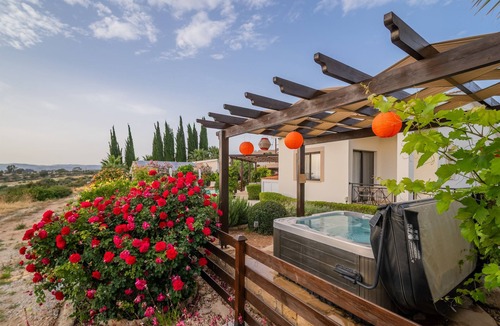 Kouklia Villa | Stunning views in villa w/hot tub, pool, garden