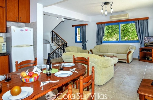 Pomos Villa | Stunning Villa in quiet area, 180 degree Sea Views Sleeps 10