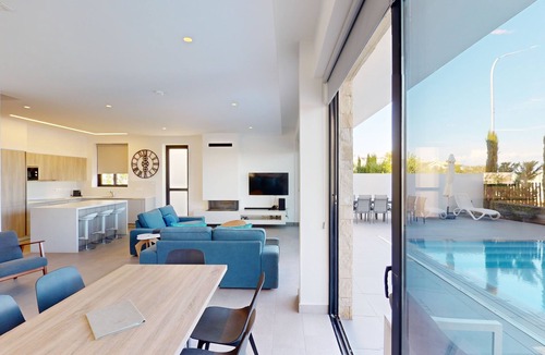 Cape Greko Villa | Villa Ektoras at Periyiali Resort with modern design, and amenities.