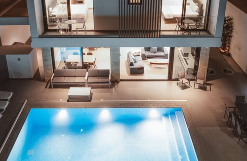 Cape Greko Villa | Villa Ektoras at Periyiali Resort with modern design, and amenities.