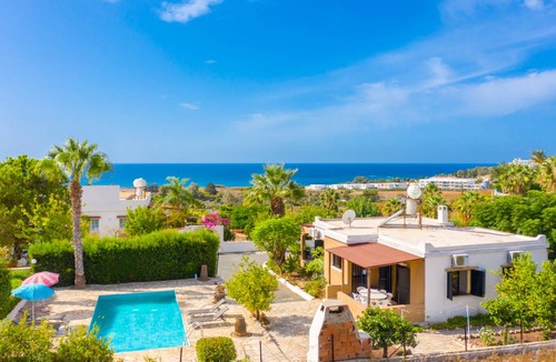 Pegeia Villa | Villa Eleni: Large Private Pool, Walk to Beach, Sea Views, A/C, WiFi