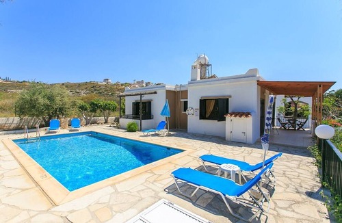 Pegeia Villa | Villa Lela Tria: Large Private Pool, Walk to Beach, Sea Views, A/C, WiFi