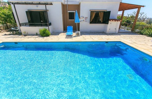 Pegeia Villa | Villa Lela Tria: Large Private Pool, Walk to Beach, Sea Views, A/C, WiFi
