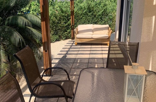 Pegeia Villa | Villa Lesbos is a lovely spacious 2 bedroom villa with a private pool near Beach