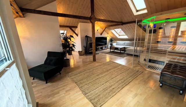 120 qm maisonettappartement in the middle of Weimar with fireplace and sauna in Weimar