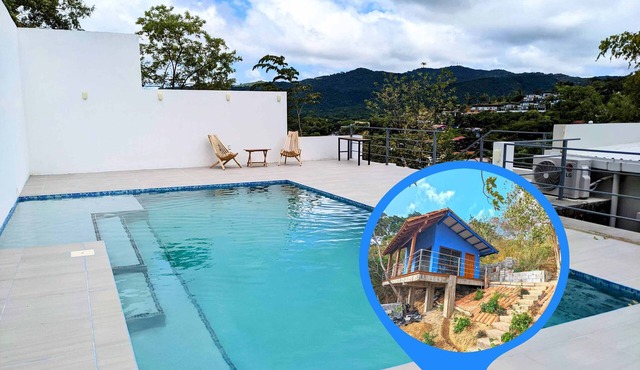 5-min walk to town. Pool, plunge tub, hot shower. Oasis-like escapism. in San Juan del Sur
