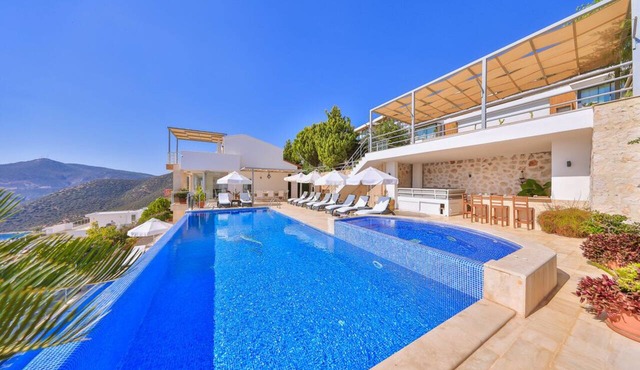 Exceptionally spacious villa with one of the best views in Kalkan in Kalkan