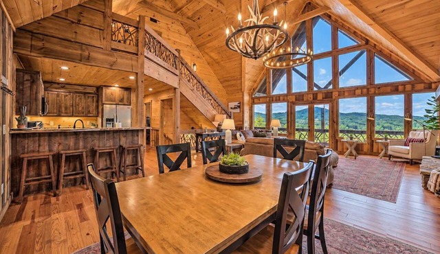 Long-Range Views | Game Room | Fire Pit | Pets in Blue Ridge