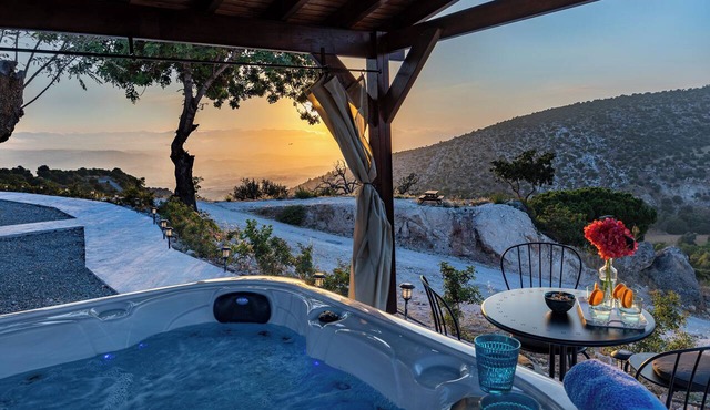 Seaview Wooden Cabin with Jacuzzi