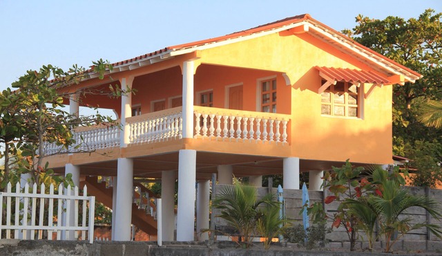 Sunset waves. In Front of The House Lies One of The Best Waves In Nicaragua. in Managua