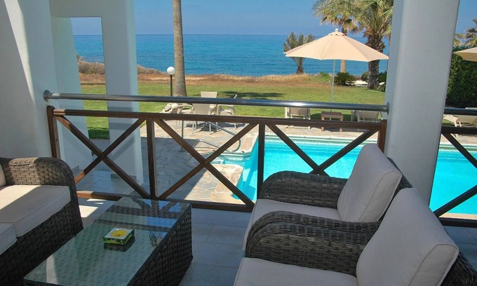 Kissonerga Villa | Beach Front! Wonderful Holiday Villa in Kissonerga, Special Offer!