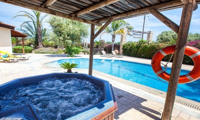 Polis Villa | Charming Villas with Private Pool, Outdoor Jacuzzi, Attractive Gardens, 10 min walk to the Beach!