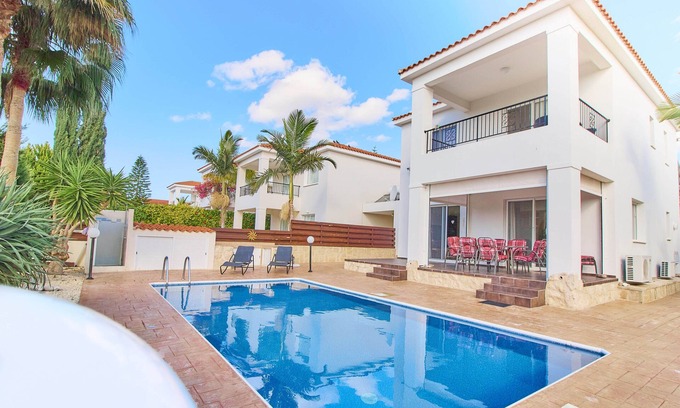 Pegeia Villa | Coral Bay 3 Bed Villa - 300m Coral Bay's Blue Flag Sandy Beaches - Private Pool
