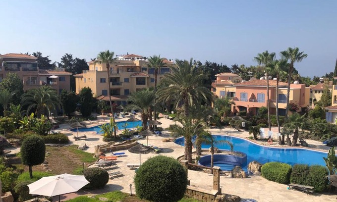Paphos Apartment | Limnaria Gardens - 1 bedroom, sunny apartment with stunning pool views