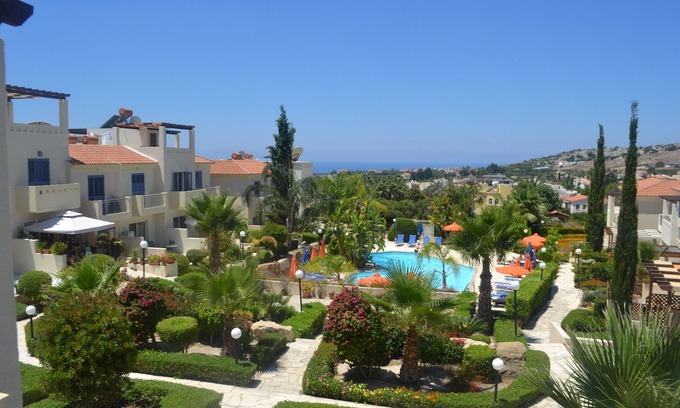 Peyia Town House | Luxury House with large pool and Sea Views, close to Coral Bay. Free WIFI