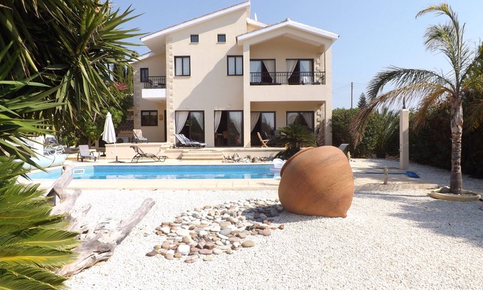 Kouklia Villa | Luxury Villa With Private Heated Pool And Sea Views In Secret Valley/Venus Rock