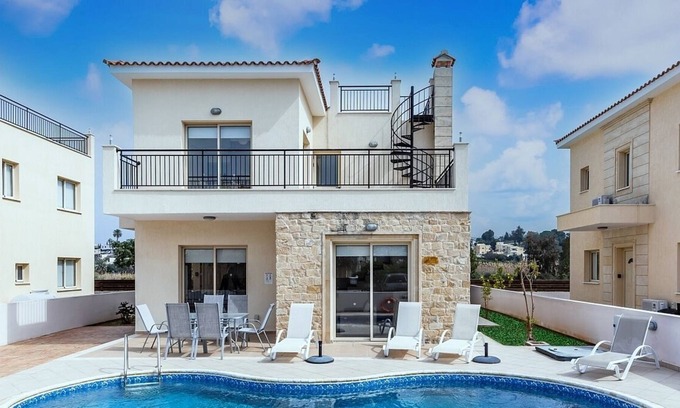 Polis Villa | Modern Family Villa, A/C, Private Pool, First Floor Terrace - Ideally Located Between Polis & Latchi